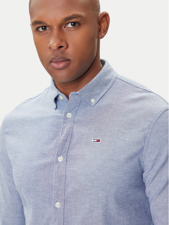 Tommy Jeans Tommy Jeans Marškiniai Oxford DM0DM09594 Mėlyna Slim Fit