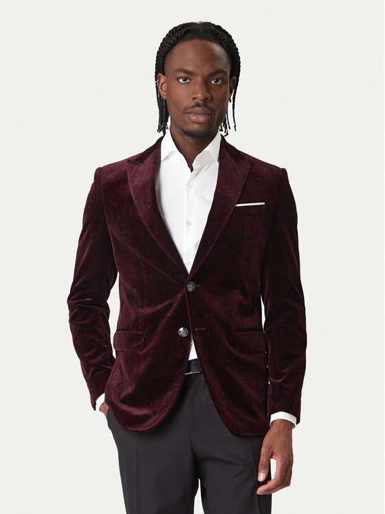 JOOP! JOOP! Giacca da abito Horace 30048716 Bordeaux Slim Fit