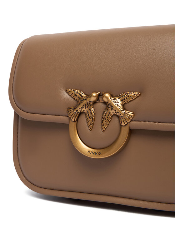 PINKO PINKO Дамска чанта Love Box Bag Fl Mini PE 25 PLTT 104297 A26L Кафяв