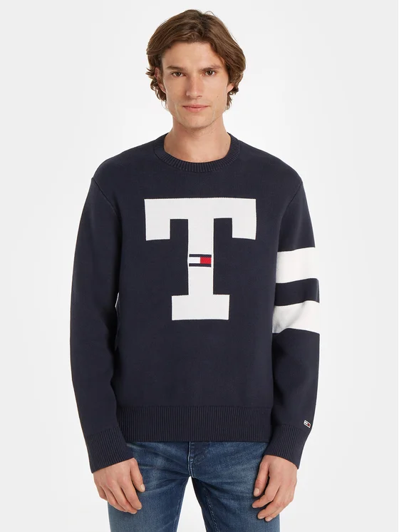 Tommy Jeans Sweatshirt DM0DM16787 Dunkelblau Oversize