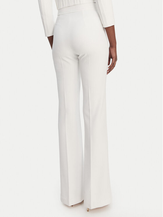 Elisabetta Franchi Elisabetta Franchi Bavlnené nohavice PA-171-61E2-V320 Biela Regular Fit