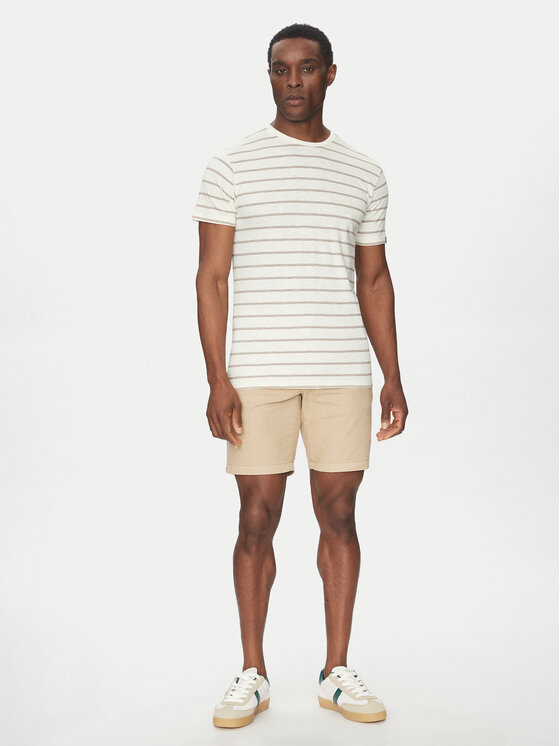 INDICODE INDICODE T-shirt Inrima 41-168 Écru Regular Fit
