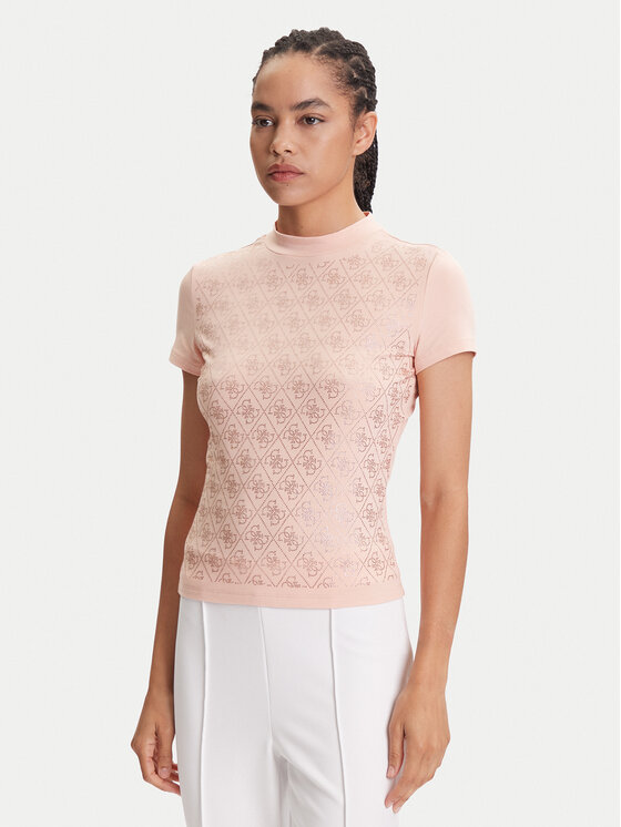 Guess Guess Tričko W4BI26 J1314 Ružová Regular Fit