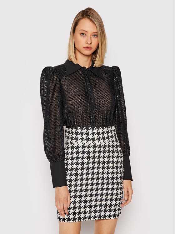 Silvian Heach Silvian Heach Koktélruha Ottora PGA21529VE Fekete Slim Fit