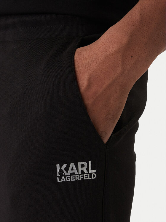KARL LAGERFELD KARL LAGERFELD Donji dio trenerke 705782 561917 Crna Regular Fit