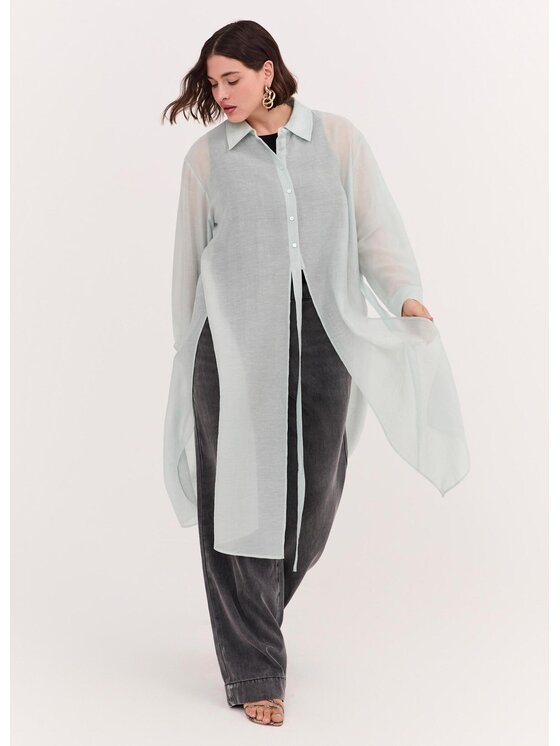Fiorella Rubino Fiorella Rubino Koszula 5006L000169N005 Turkusowy Regular Fit
