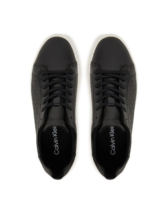 Calvin Klein Calvin Klein Sneakersy Low Pro Cups Lace Up Lth Aop HW0HW02817 Černá