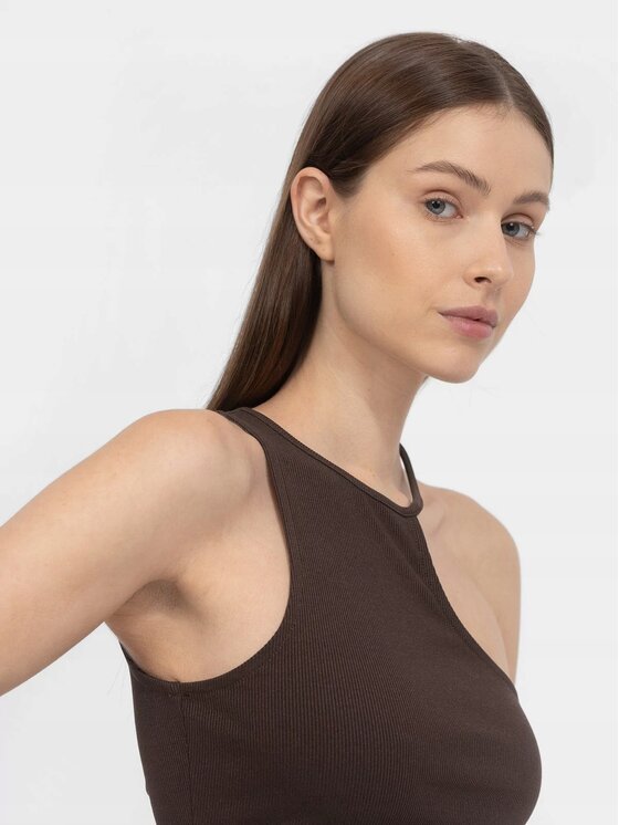 4F 4F Reggiseno top 4FAW22TTSHF634-80S Marrone Regular Fit