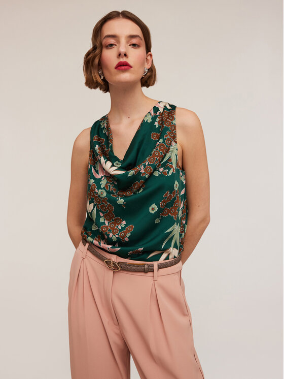 Motivi Motivi Top D606Q000460N0S5 Verde Regular Fit