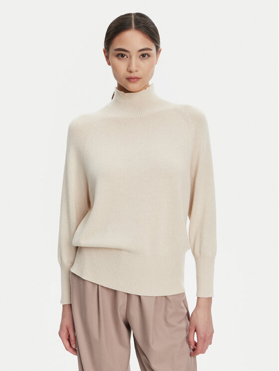 Marella Marella Bluză cu gât Ismaele 2523366394 Bej Oversize