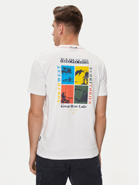 Napapijri Tričko S-Gras NP0A4HQN Biela Regular Fit
