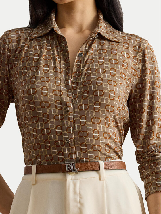 LAUREN RALPH LAUREN LAUREN RALPH LAUREN Marškiniai 200980178001 Smėlio Slim Fit
