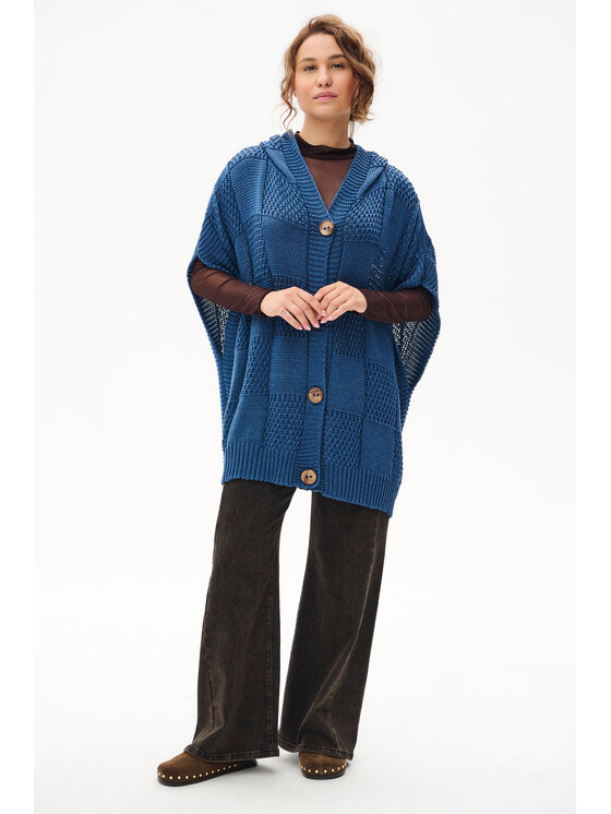 blue shadow blue shadow Kardigan Tamashi Granatowy Regular Fit