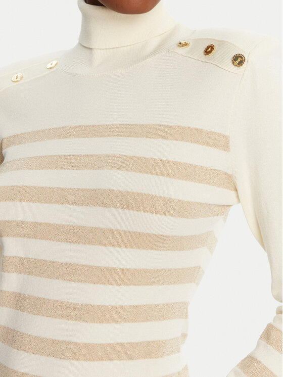 LOLA CASADEMUNT LOLA CASADEMUNT Поло LF2511008 Екрю Regular Fit