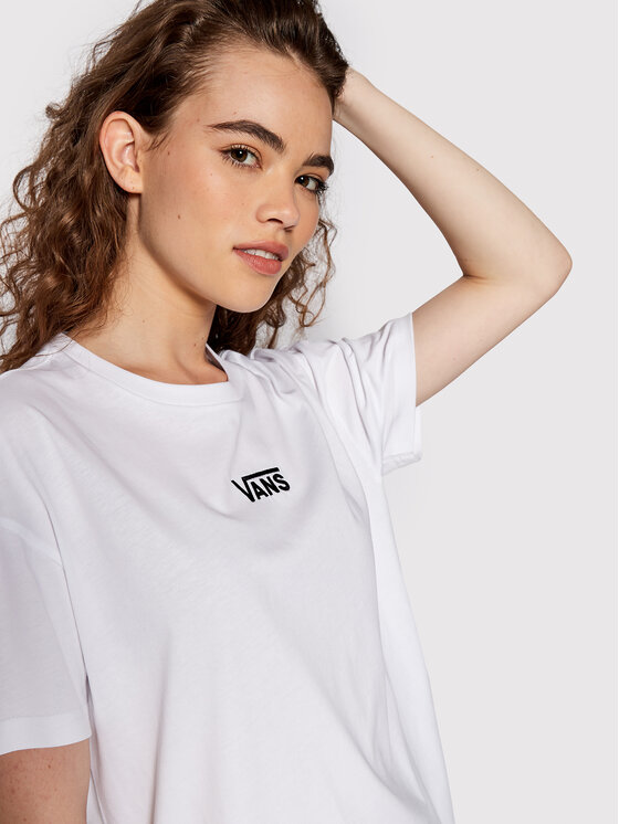 Vans Vans Тишърт Flying V VN0A7YUT Бял Oversize