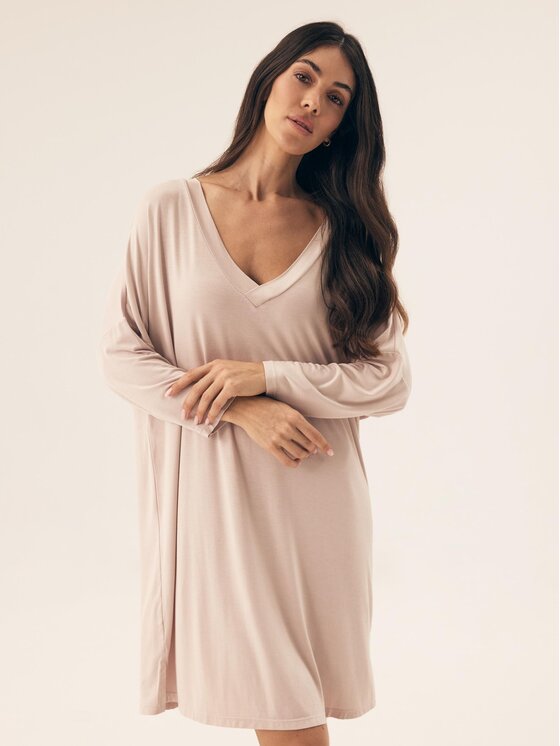 Esotiq Esotiq Koszula nocna 43239 Fioletowy Regular Fit