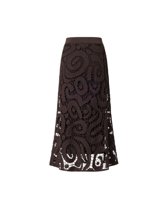 PINKO PINKO Spódnica midi MAESTRALE GONNA CROCHET GEOMET Brązowy Regular Fit
