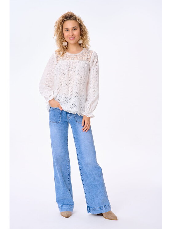 blue shadow blue shadow Bluzka Vonni Écru Regular Fit