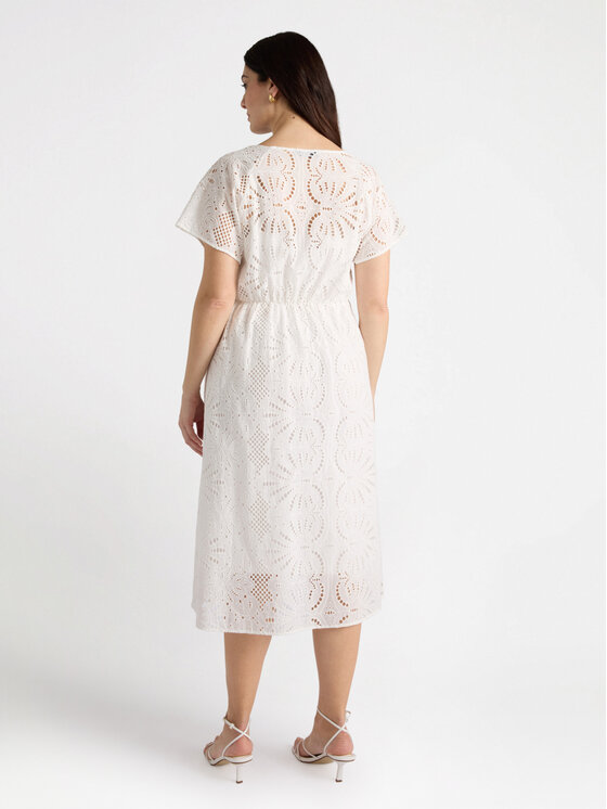 Fiorella Rubino Fiorella Rubino Vestito da giorno 7596T001629N011 Bianco A-Line Fit