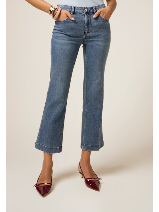 Oltre Oltre Jeans P574R008575N024 Turchese Flare Fit