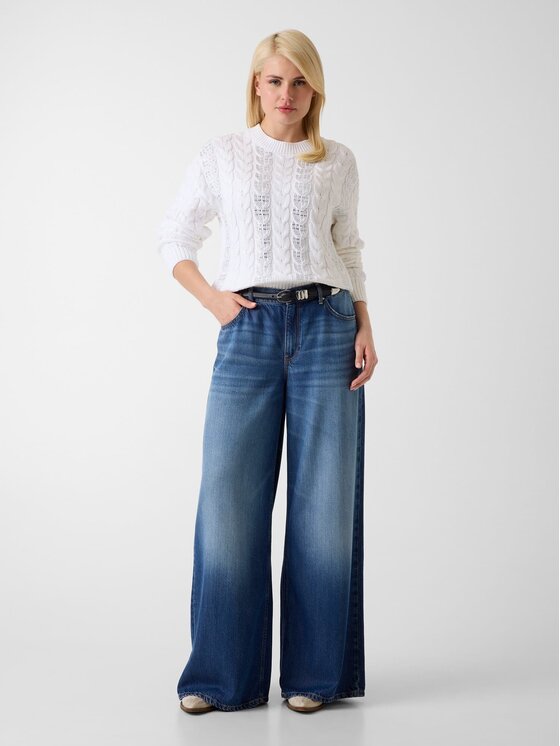 Guess Guess Sweter 183442 Biały Classic Fit