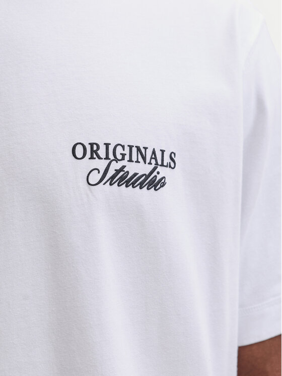 Jack & Jones Jack & Jones Tričko Norrebro Typo 12282898 Biela Regular Fit