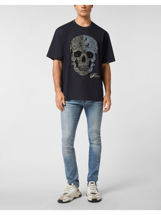 PHILIPP PLEIN PHILIPP PLEIN T-shirt 27051 Blu scuro Regular Fit