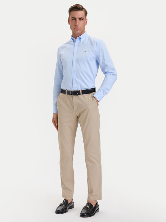 Tommy Hilfiger Tommy Hilfiger Πουκάμισο Flex Dobby MW0MW44570 Ανοιχτό μπλε Slim Fit