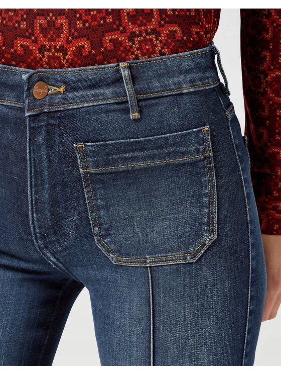 Wrangler Wrangler Jeansy Flare Niebieski Flare Fit