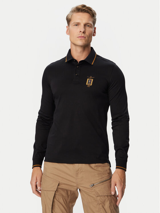 Aeronautica Militare Aeronautica Militare Polo majica 262PO1940UJ00663 Črna Regular Fit