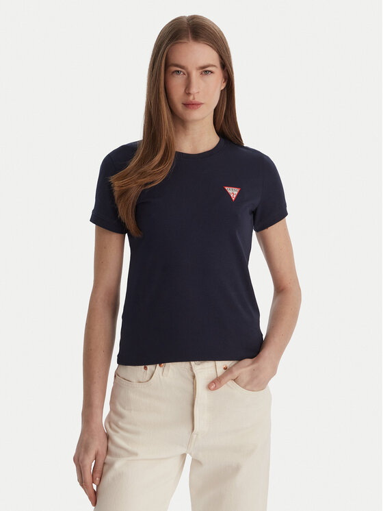 Guess Guess T-Shirt W2YI44 J1314 Tmavomodrá Regular Fit