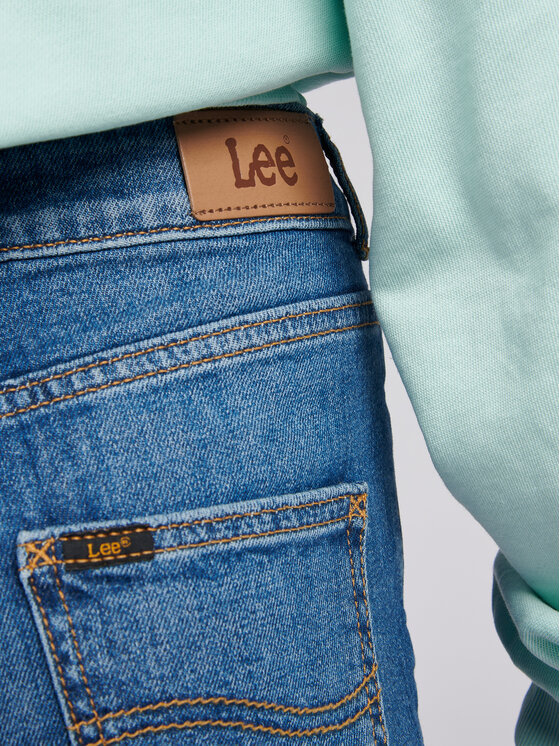 Lee Lee Bavlnené nohavice Carol Straight LEG5001 Tmavomodrá Regular Fit