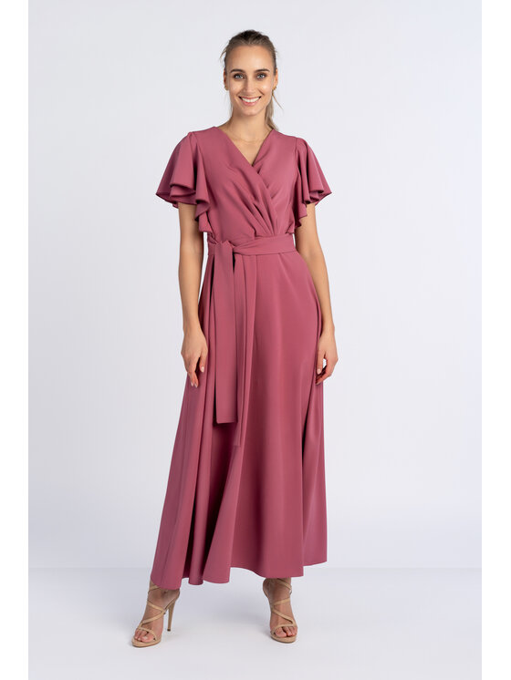 Salme Salme Sukienka elegancka Michaela Różowy Regular Fit