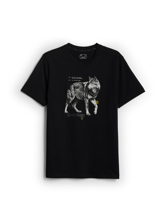 4F 4F T-Shirt OVERLAND Czarny Regular Fit