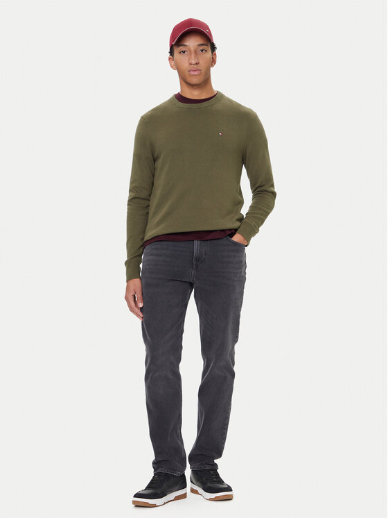 Tommy Hilfiger Tommy Hilfiger Pulover MW0MW28046 Verde Regular Fit