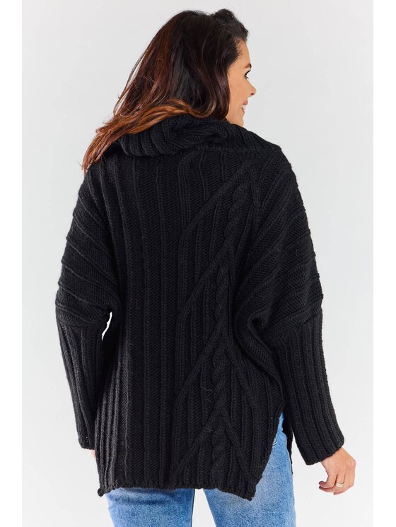 Awama Awama Maglione A477 Nero Basic Fit