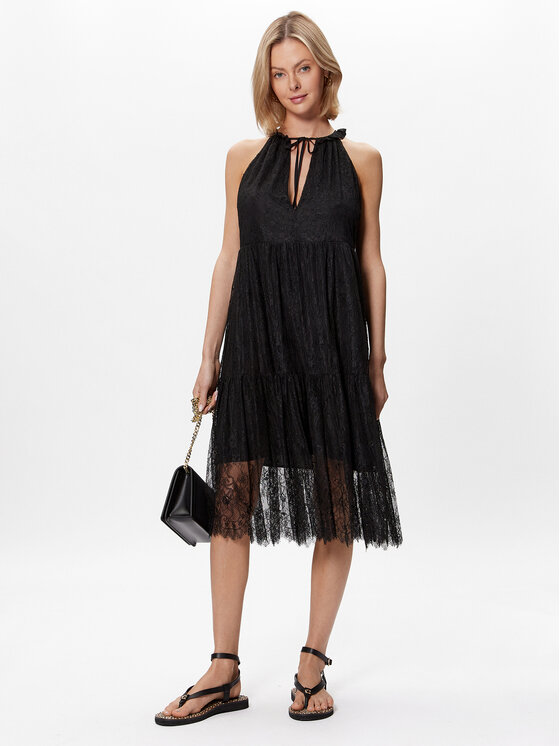 TWINSET TWINSET Hétköznapi ruha 231TT2171 Fekete Regular Fit