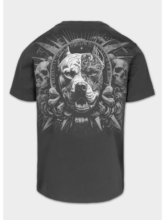 PITBULL PITBULL T-Shirt PITBULL WORLD Szary Regular Fit