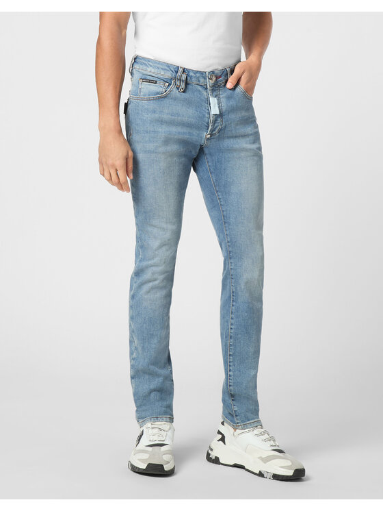 PHILIPP PLEIN PHILIPP PLEIN Jeansy 22161 Světle modrá Straight Leg