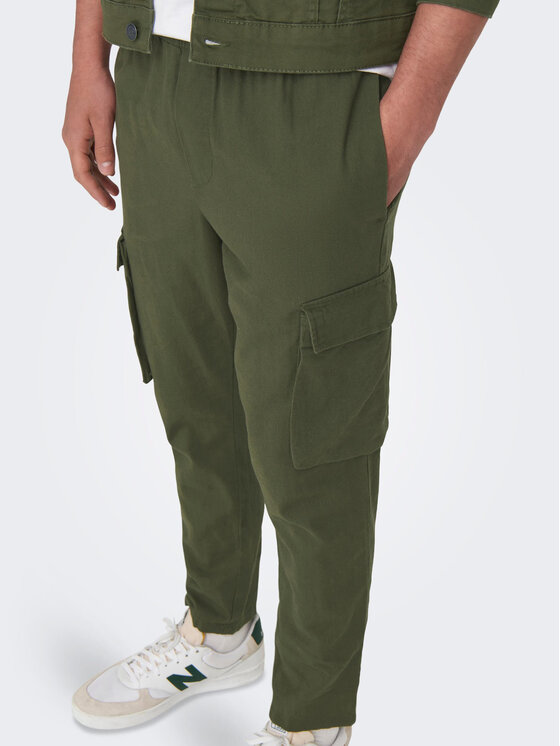 Only & Sons Only & Sons Hlače 22024998 Zelena Tapered Fit
