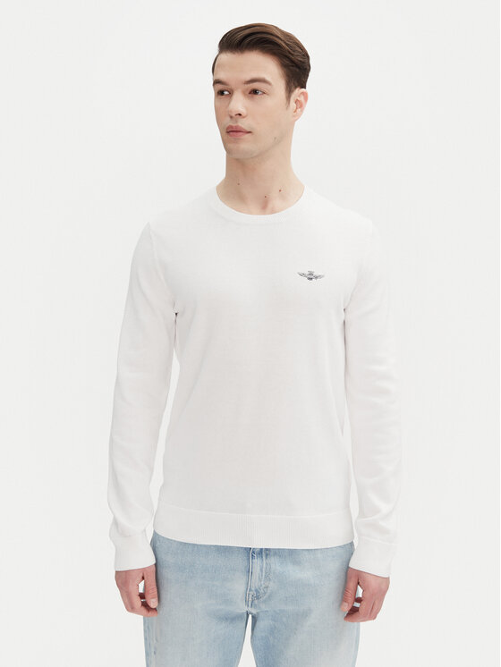 Aeronautica Militare Aeronautica Militare Pulover 251MA1502L506 Bela Regular Fit