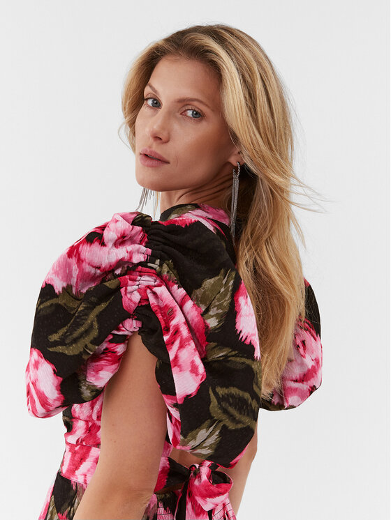 ROTATE ROTATE Úpletové šaty Jacquard Bell Maxi 1112452840 Barevná Regular Fit
