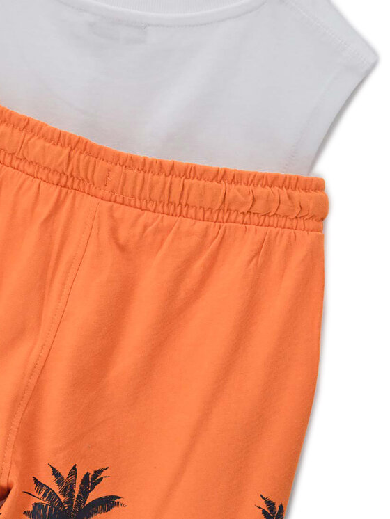 Original Marines Original Marines Topiņa un auduma šortu komplekts DFP4322YM Balts Regular Fit