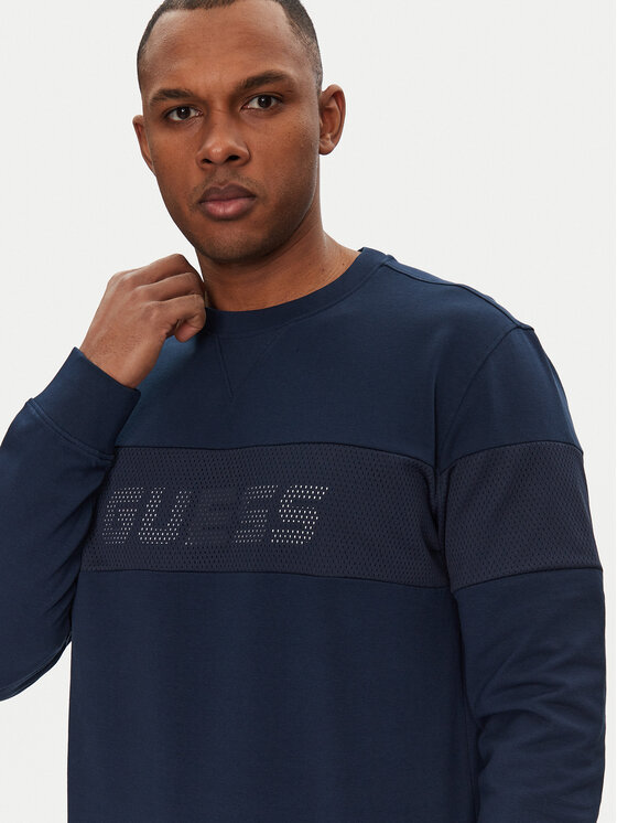 Guess Guess Bluza Z5GQ09 K6ZS1 Granatowy Regular Fit