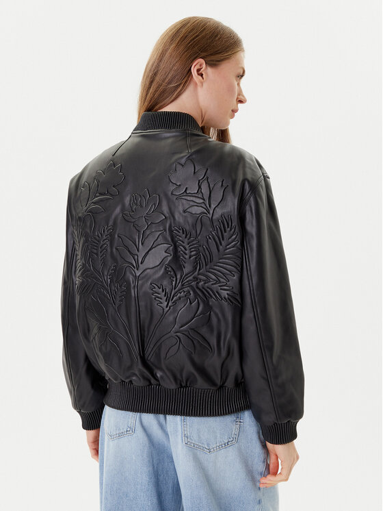 Guess Guess Μπουφάν από απομίμηση δέρματος W5YL06 WE480 Μαύρο Regular Fit
