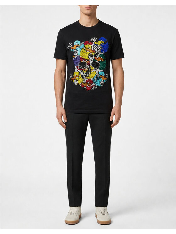 PHILIPP PLEIN PHILIPP PLEIN T-Shirt 30558 Czarny Regular Fit