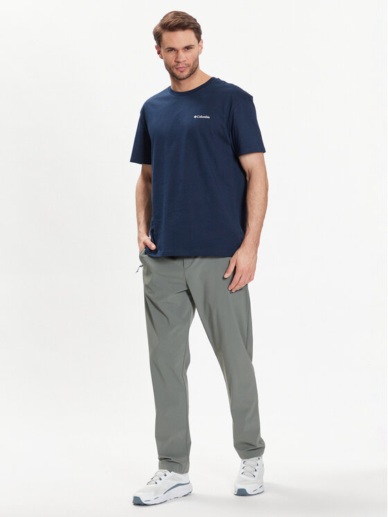 Columbia Columbia T-Shirt Basic Logo 1680053 Granatowy Regular Fit