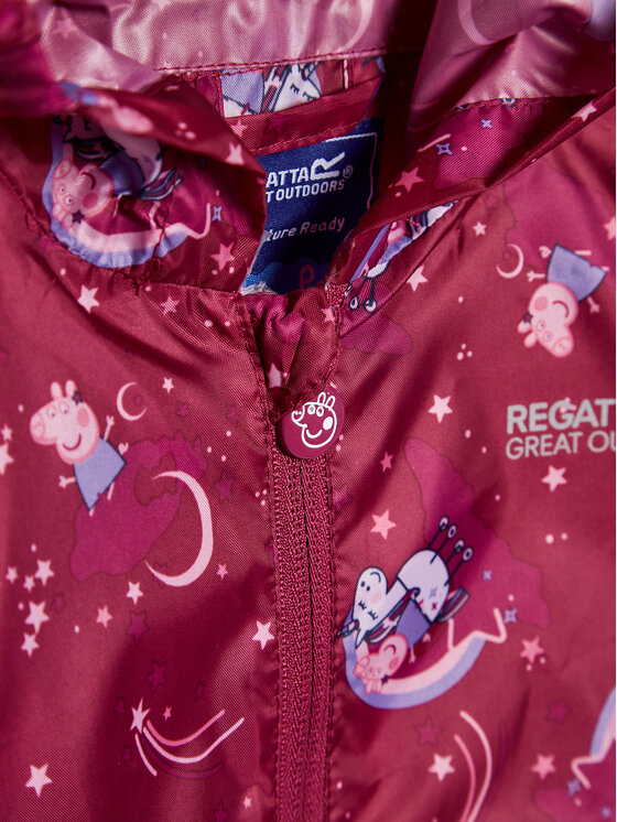 Regatta Regatta Kurtka przeciwdeszczowa Świnka Peppa Pack It RKW268 Różowy Regular Fit