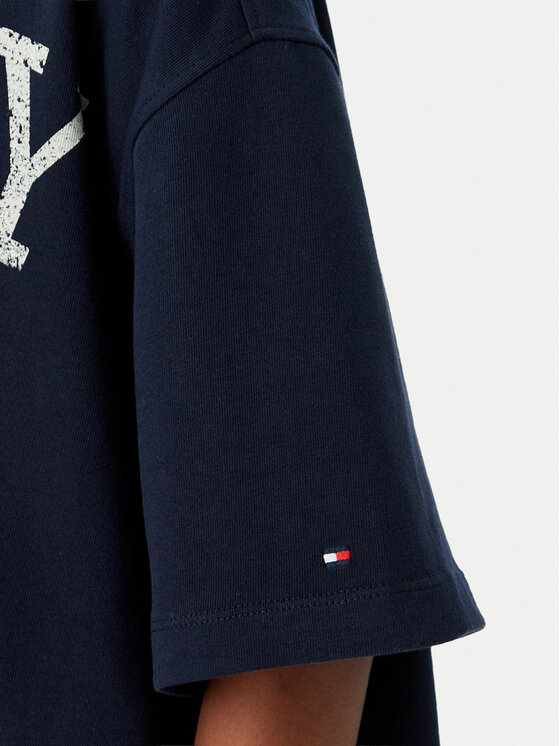 Tommy Hilfiger Tommy Hilfiger Тишърт Varsity WW0WW50940 Тъмносин Relaxed Fit