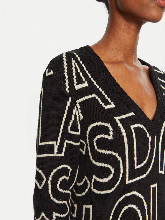 LOLA CASADEMUNT lola_casademunt Kootud kleit LF2416004 Must Regular Fit